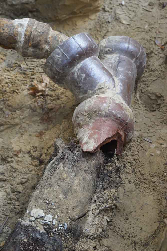 Damaged sewer line Belmont, CA