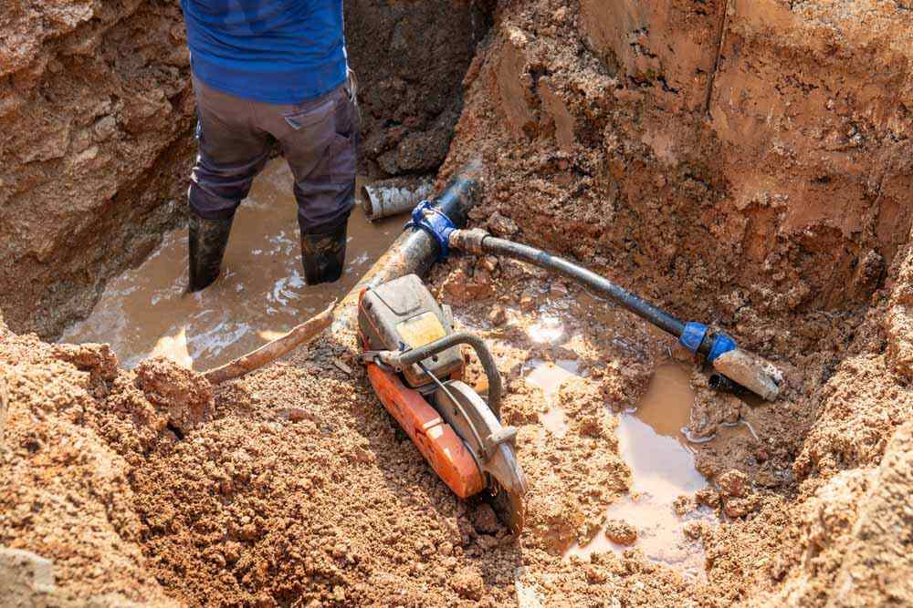 Bell Plumbing technician working on trenchless repairs